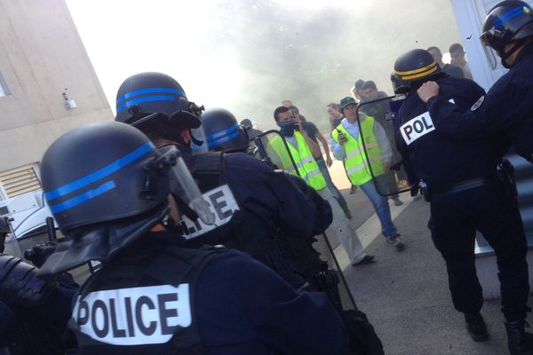 Policiers en exercice à Saint-Etienne