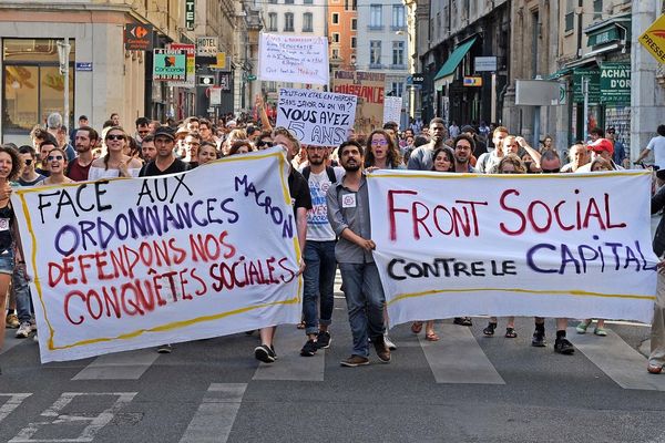 Manif contre les ordonnances Macron à Lyon le 19 juin 2017