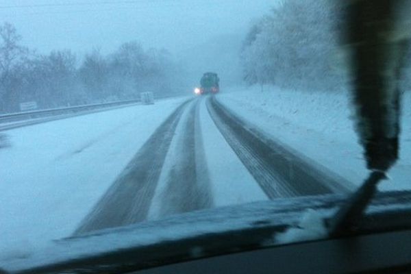 Ce matin, la route était difficile entre Arbois et Besançon