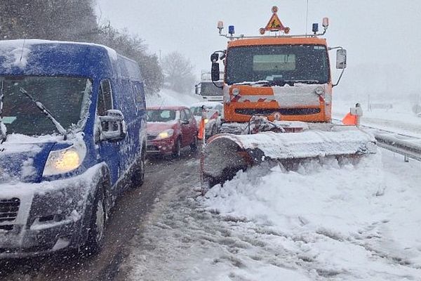 Sur la RN 13 dans la Manche, lundi 11 mars 2013