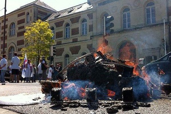 Grève à l'hôpital de cherbourg le 16 juin 2015