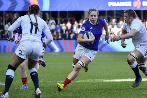 Romane Ménager lors d'un test-match international contre les anglaises - archives.