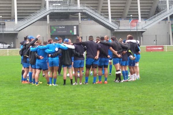 Les joueurs du MHR à l'entraînement avant leur déplacement à Sale en Challenge européen - 5 avril 2016