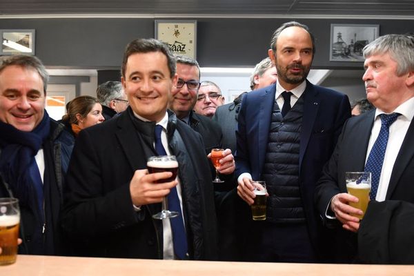 Gérald Darmanin s'est déplacé à Pecquencourt ce jeudi après-midi aux côtés du Premier ministre Édouard Philippe.