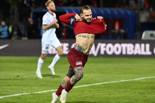 Le joueur du FC Annecy, Alexy Bosetti, ici face à Toulouse en demi-finale de Coupe de France, le 6 avril 2023.