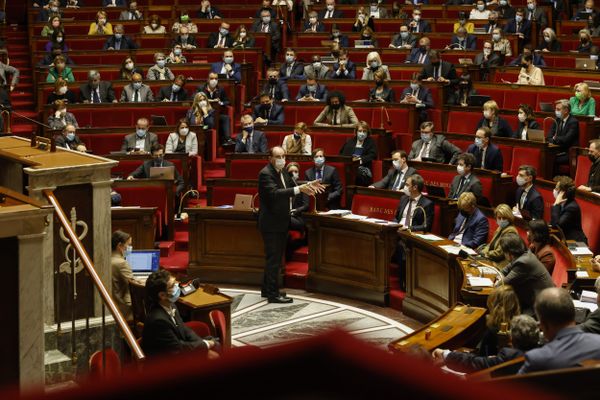 L'hémicycle de l'Assemblée Nationale le 5 janvier 2022