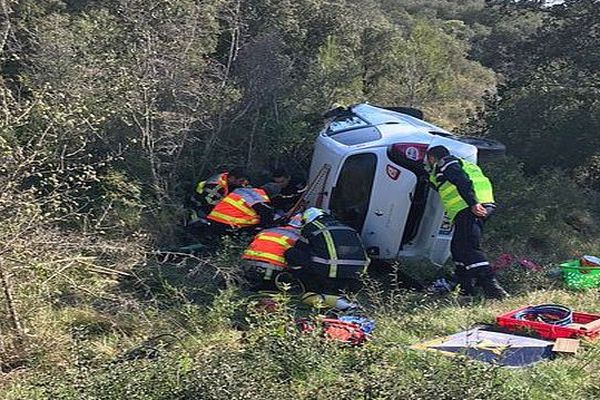 Mauressargues (Gard) - accident de voiture - 3 avril 2017.