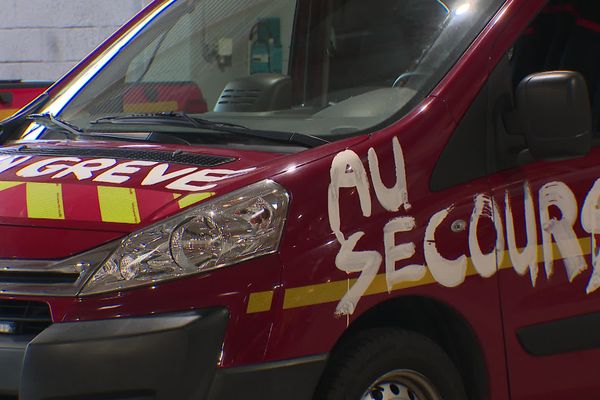 Les pompiers du Territoire de Belfort en grève.