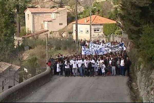 Marche silencieuse à Largentiere - 31/1/15