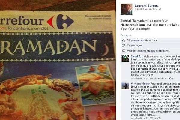 Capture d'écran du compte Facebook de Laurent Burgoa