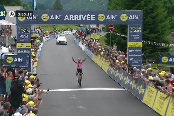 Victoire d'Alexander Jefferson Cepeda à l'occasion de la deuxième étape du Tour de l'Ain 2024.