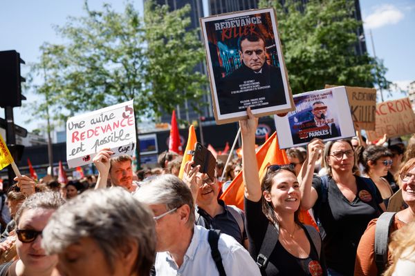 Le 28 juin dernier, des salariés de France Télévisions, Radio France et France Médias Monde avaient manifesté à Paris contre le projet de suppression de la redevance audiovisuelle.