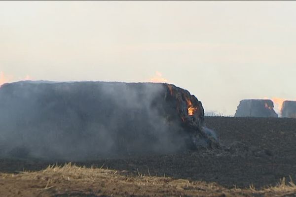 L'incendie a ravagé 25 hectares hier soir à Eterville dans le Calvados. 