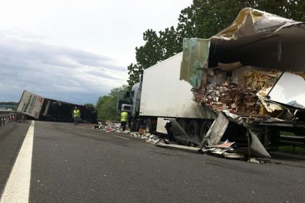 Accident de camions sur l'A20 à hauteur de Massay dans le sens Paris-Province