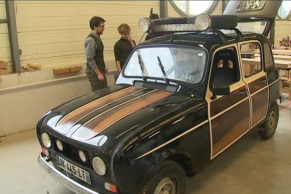 Pour le prochain départ du 4L Trophy, qui se déroule du 21 février au 3 mars, les apprentis de l’école de l’ameublement CFA AFPIA Grand-Est, se sont lancés dans un pari fou : relooker une 4L en version bois.