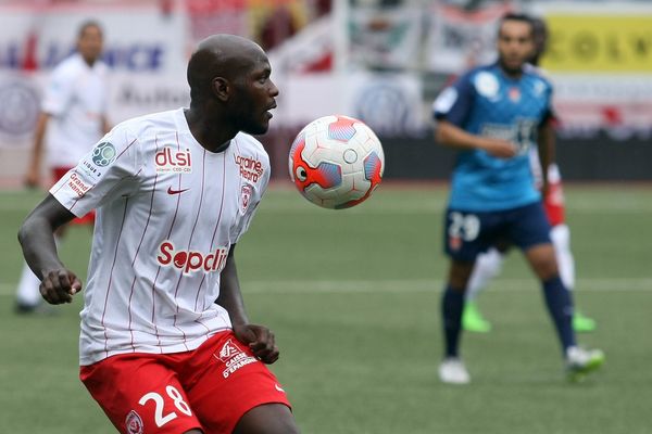 Julien Cétout (ASNL), lors de AS Nancy-Lorraine - Stade Brestois, au stade Marcel Picot.