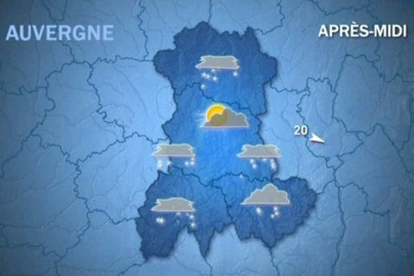 Le département de l'Allier est toujours placé en vigilance Orange, les trois autres départements de la région Auvergne sont en vigilance Jaune. Les chutes de neige vont diminuer dans les prochaines heures avant de reprendre dans la journée de vendredi.