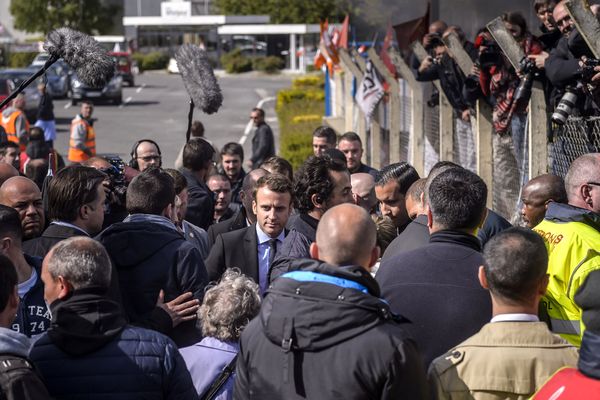 Emmanuel Macron sur le site Whirlpool d'Amiens (Somme)