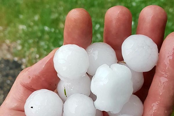 Des grêlons sont tombés sur Hourtin vers 12h50 ce mercredi. 