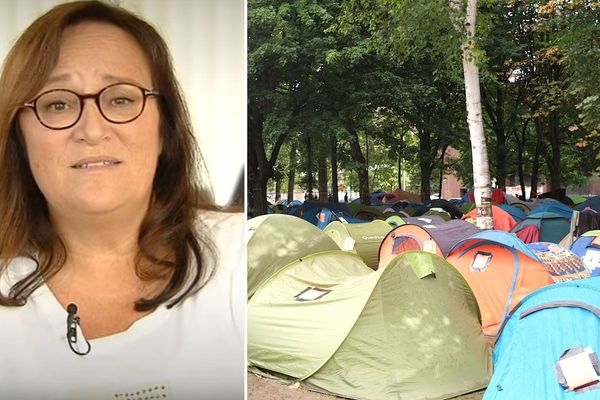 La journaliste Anouk Van Gestel a aidé des migrants qui logeaient au parc Maximilien de Bruxelles.