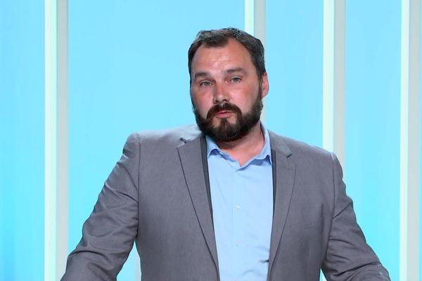 Grégory Hugue sur le plateau de France 3 Limousin