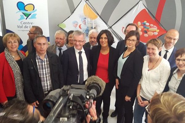 Myriam El Khomri, ministre du Travail, de l'Emploi, de la Formation professionnelle et du Dialogue social, en visite en Touraine.