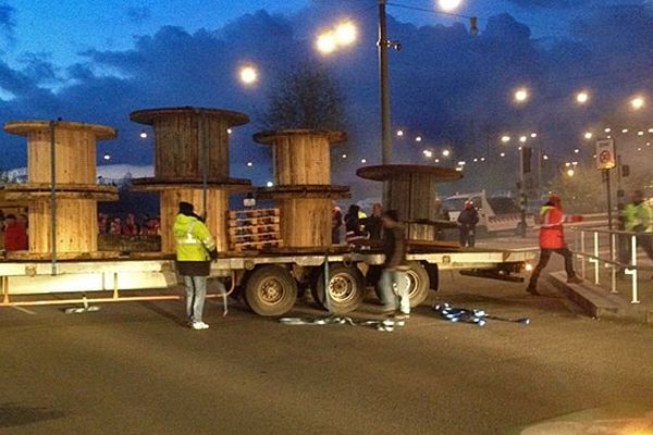 28 avril à 6H00 : installation d'un barrage routier devant le stade Océane du Havre