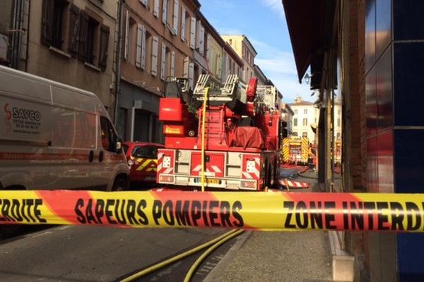 L'incendie s'est produit en plein centre ville de Pamiers (09).