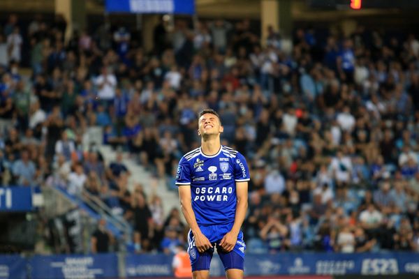 Amine Talal, dépité après une occasion ratée, contre Caen le 18 septembre dernier.