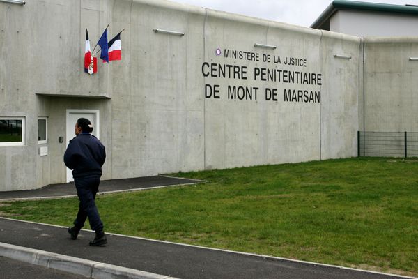 Le centre pénitentiaire de Mont-de-Marsan au moment de sa création en 2008.