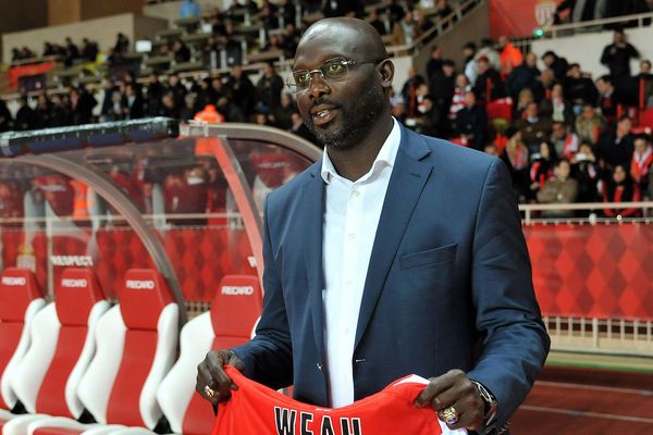 L'ancien joueur du PSG George Weah, en 2014.