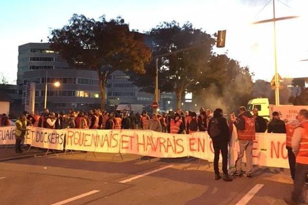 Le cortège, peu avant 8h ce mardi matin