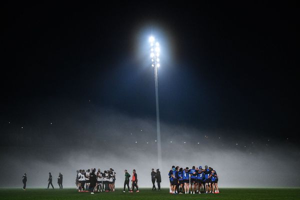 le XV de France à l'entraînement cette semaine à Marcoussis