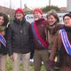 Des militants écologistes et associatifs, ainsi que des élus verts sont venus réaffirmer sur le terrain leur opposition au projet de contournement routier de Saint-Peray (Ardèche) - 16/1/25