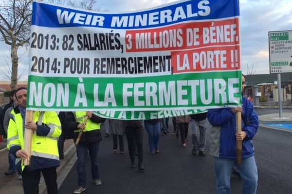 Les salariés dans les rues de Castres 