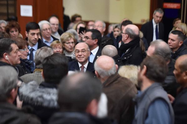  Le premier ministre Bernard Cazeneuve prononce son discours a l occasion de son déplacement a Cherbourg 