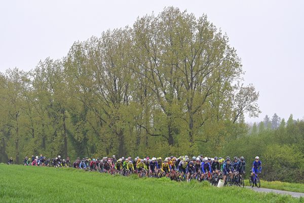 Peloton lors du Tour de Bretagne. Illustrations