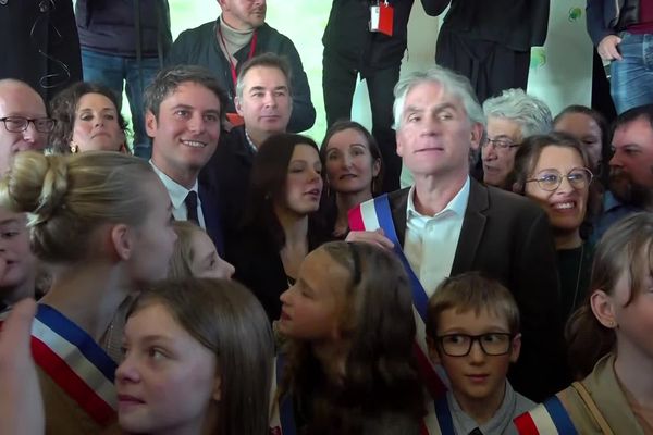 La présence du Premier Ministre aux voeux du maire d'Orliénas ce 20 janvier 2024.