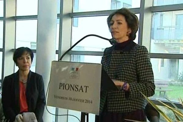 Marisol Touraine, ministre de la Santé, à Pionsat (Puy-de-Dôme) le 10 janvier 2014