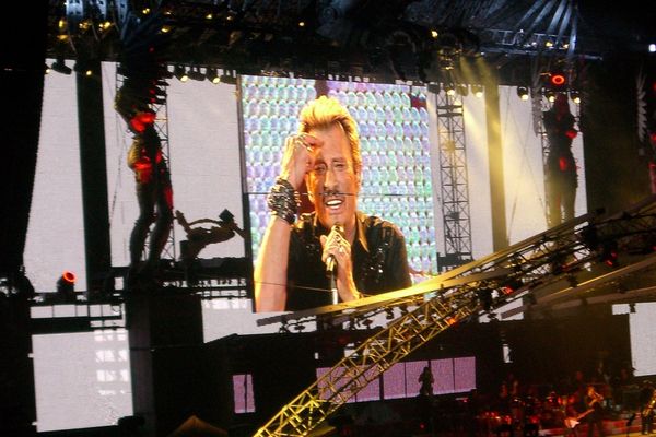 Johnny Hallyday au Stade de France en 2009. 