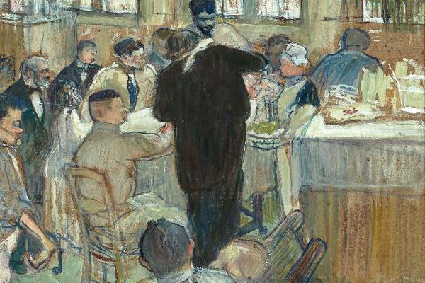 Une opération par le Docteur Péan à l’Hôpital International, cette œuvre de Toulouse-Lautrec a été réalisée en 1891.