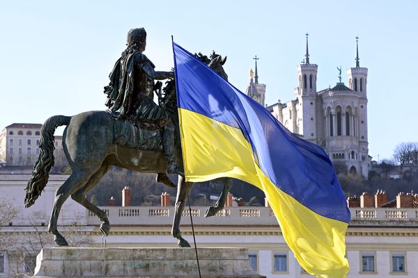 Rassemblement de soutien à l'Ukraine, Lyon, le 27 février 2022.