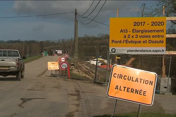 L'élargissement de l'A13 entraîne des désagréments dans les communes limitrophes