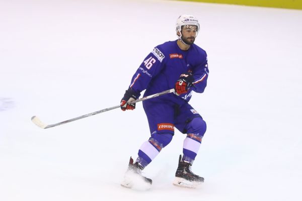 Grégory Beron, des Gothiques, le 15 avril 2016 lors du match amical France-Danemark au Coliseum d'Amiens