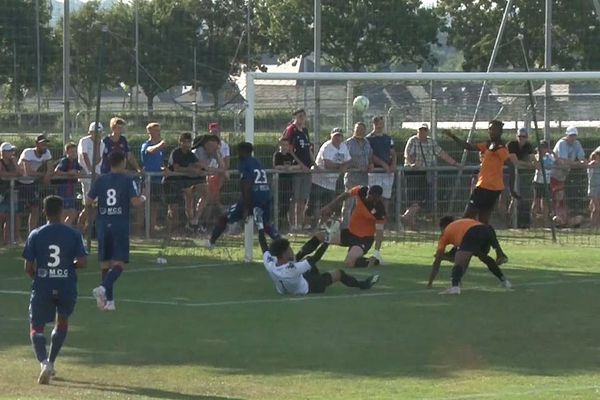 Herman Moussaki a ouvert le score pour Caen face à Laval à la 53e minute