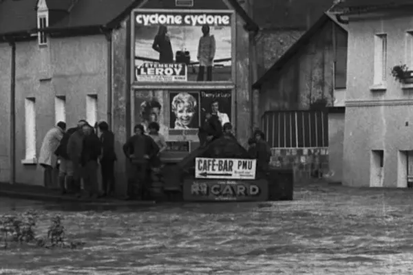 Inondations dans le quartiers Saint-Hélier à Rennes en novembre 1974