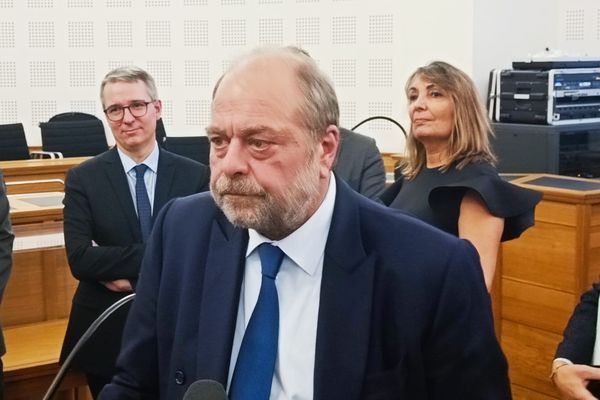 Le ministre de la justice au Palais de justice d'Ajaccio le 22/09/22