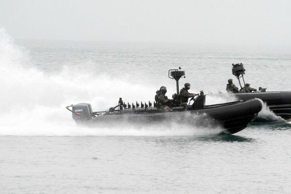 Des commandos de marine à l'entraînement