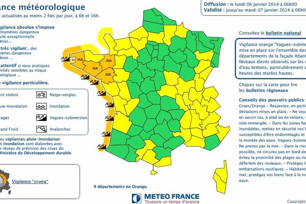 La Bretagne une nouvelle fois en vigilance orange