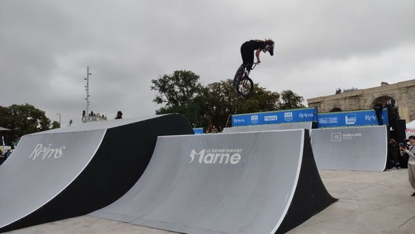 Nikita Ducarroz, médaillée de bronze aux JO de Tokyo, lors de sa finale au FISE de Reims.